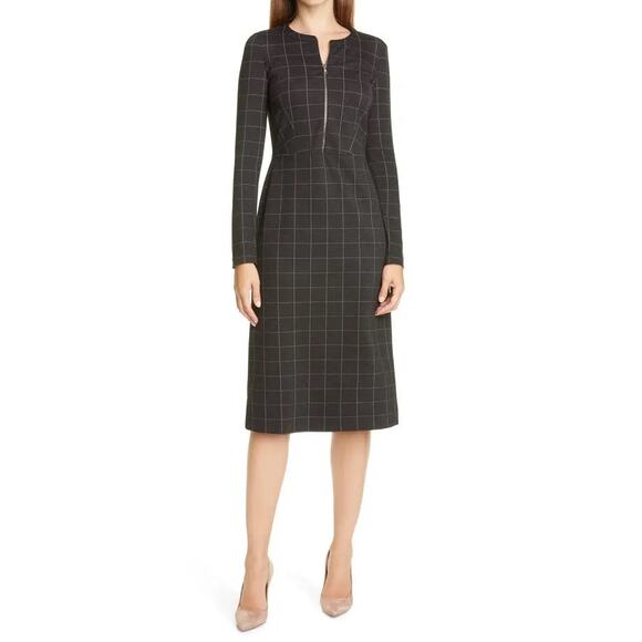 Judith & Charles Dresses & Skirts - Judith and Charles Wo Lina Long Sleeve Plaid Dress - Grey Check - Size 8